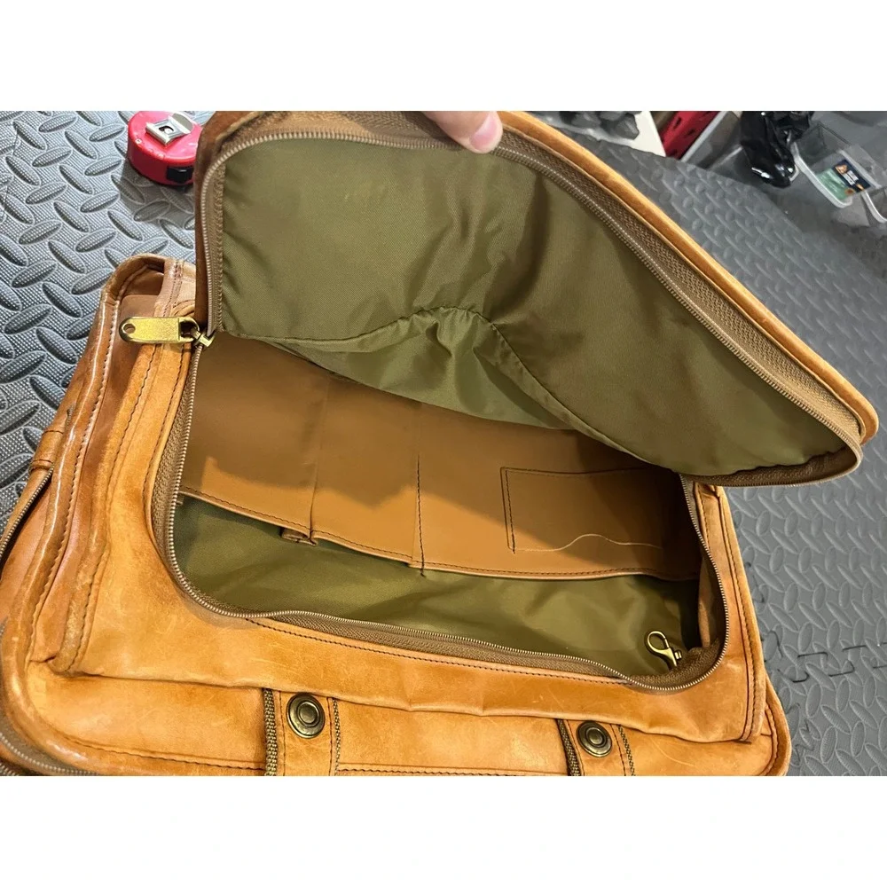 VTG Hartmann Expandable Leather Luggage Carry On Laptop Shoulder Messenger Bag